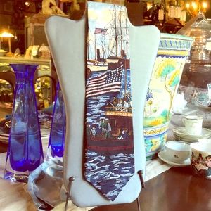 Men’s Tie New York Harbor Scene